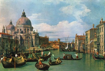 大運河と敬礼カナレット教会 ヴェネツィア Oil Paintings